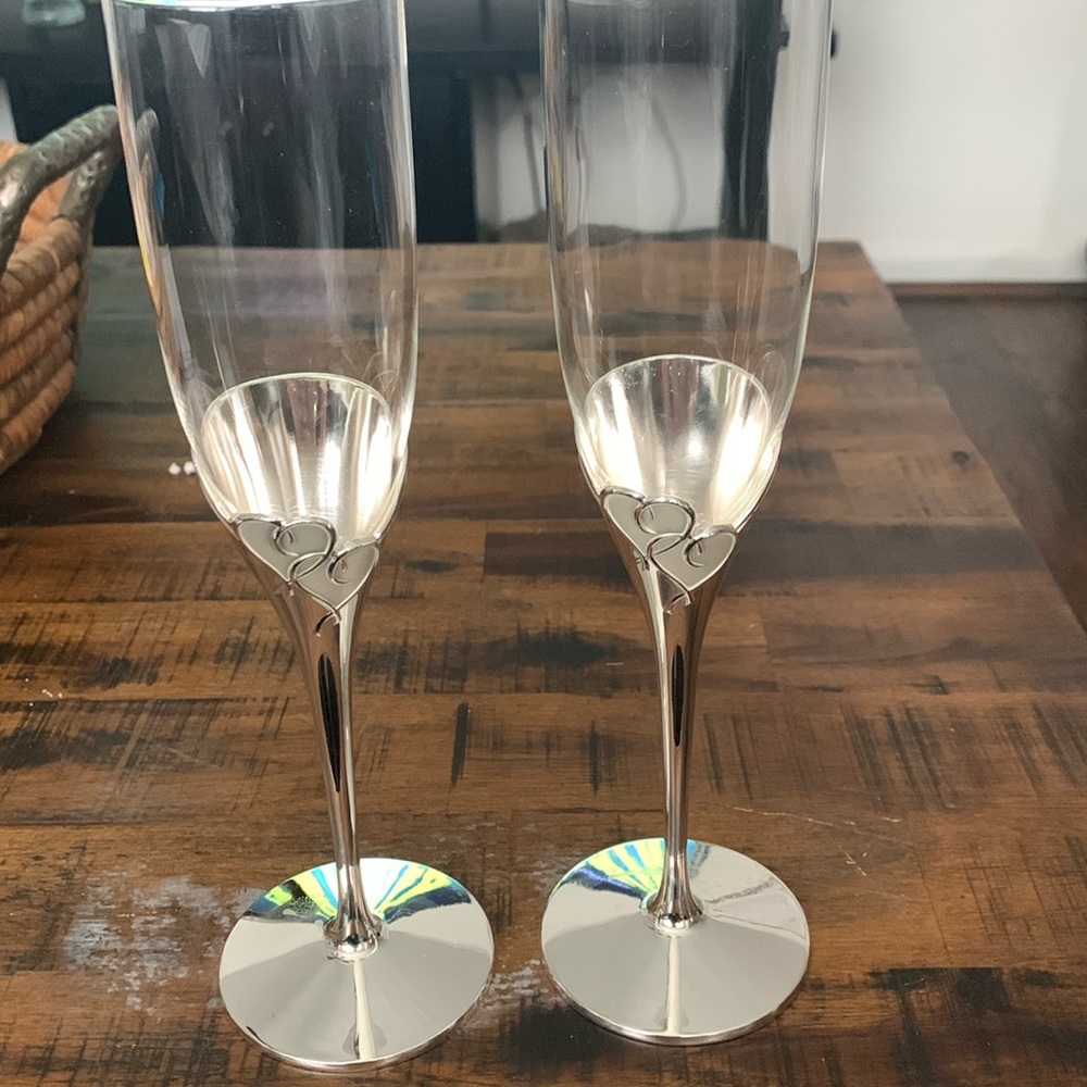 Lenox True Love set of 2 champagne flutes